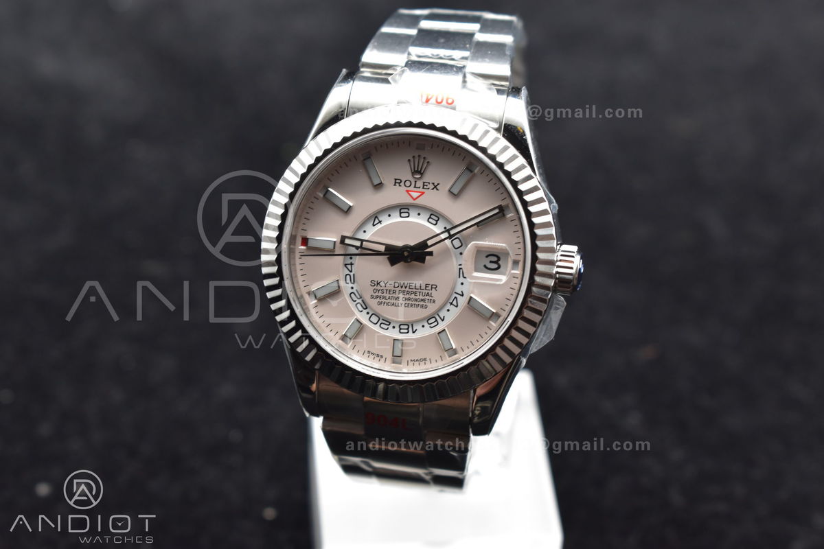 Skydweller SS TWF Best Edition White Dial on SS Bracelet